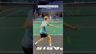 Training with Rafa Nadal looks like this 🚀 Practice with David Goffin the RPM 2022 tennis [upl. by Silyhp951]