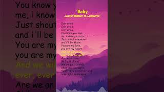 Justin Bieber ft Ludacris  Baby Lyrics shorts [upl. by Noyrb810]