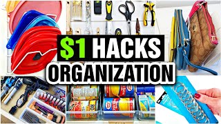 Dollar Tree Organization Hacks REALISTIC amp PRACTICAL ORGANIZING IDEAS [upl. by Mcclain]