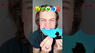 Giant gusher🔥😢 emojichallenge challenge mukbang candy funny viralvideo gummylovers [upl. by Amorita]