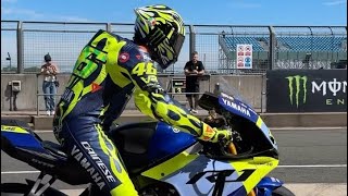 VALENTINO ROSSI TORNA IN MOTO A SILVERSTONE [upl. by Lelah71]