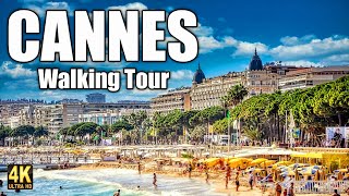 Cannes 🇨🇵 France  Walking Tour 4k Ultra HD 60fps – With Captions [upl. by Mal884]