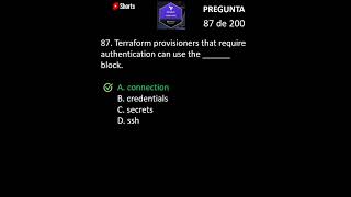 Examen de certificación Hashicorp Terraform 087 de 200 [upl. by Riess]