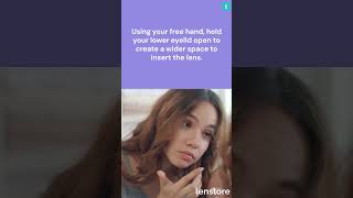 How to Insert Contact Lenses Lenstores StepbyStep Guide eyes contactlenses [upl. by Herahab]