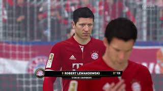 Robert Lewandowski scores for FC Bayern against Club Brügge  FIFA 17 Career Mode Super League [upl. by Anoit]