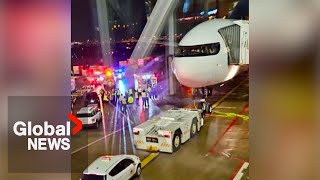 Air Canada passenger opens cabin door falls out of plane before YYZ takeoff [upl. by Abrahamsen]