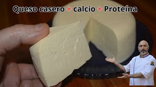 Queso o quesillo casero  calcio  Proteína 💪 [upl. by Kwok]