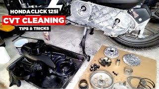 Honda Click 125i  CVT Cleaning Tips amp Tricks [upl. by Ralip]