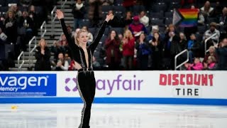 Amber Glenn skates in the championship women short program during the 2024 US Figure Skating [upl. by Knah231]