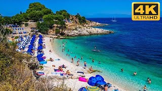 Kassiopi Bataria and Pipitou beachs in 4K Corfu Greece [upl. by Snodgrass285]