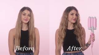 Mermade Hair 32mm125quot Original Pro Waver tutorial  How to create the classic mermaid waves [upl. by Eurydice911]