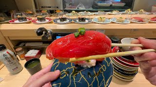 Eating at a Conveyor Belt Sushi Restaurant in Osaka [upl. by Mcnutt355]