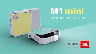 ViewSonic M1 mini  Lamp Free Pocket Cinema Projector with JBL Speakers and Colorful Top Plates [upl. by Avert]