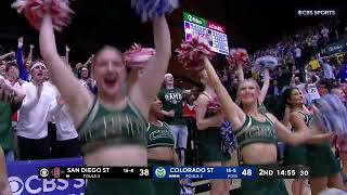 HIGHLIGHTS San Diego State at Colorado State Mens Basketball 13024 [upl. by Artemus]