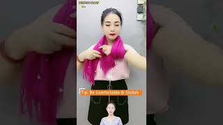 How to Wear Headscarf Necktie for girls Silk scarf tie tips scarves scarffashion silkscarf [upl. by Angelico]