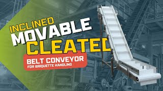 Briquette Handling Inclined Belt Conveyor  Aline Conveyors Pvt Ltd [upl. by Blayze]