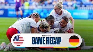 USWNT defeats Germany 10 advances to Gold Medal Match at Olympics  CBS Sports [upl. by Anrev]