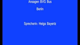 Haltestellenansage BVG Busneue Version [upl. by Gillian]