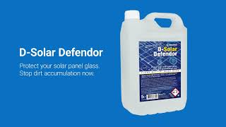 D Solar Defendor  Easy to apply hydrophobic antisoiling coating Protect your solar panels now [upl. by Engdahl]