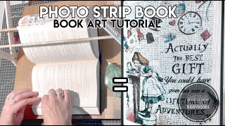 Photo Strip Book  Book Art Tutorial  Fore Edge Book Art [upl. by Kipton712]