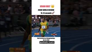 USAIN BOLT 200M⚡WORLD RECORD😱usainbolt 100k 100 200 sprinter sprinting running hardwork 5k [upl. by Emeric]