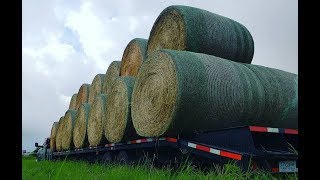 Hauling Hay  Heavy Weight with a Ram 4500 Cummins [upl. by Maxama]