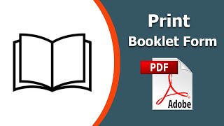 How to print booklet in pdf using Adobe Acrobat Pro DC [upl. by Enerol416]