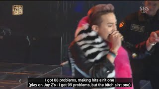 Ringa Linga Eng Sub  GDRAGON x TAEYANG live 2013 SBS Gayo Daejun [upl. by Powe]