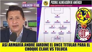 AMÉRICA vs TOLUCA Así sería la alineación con Henry Martín y Malagón dentro del XI  Generación F [upl. by Ceevah593]