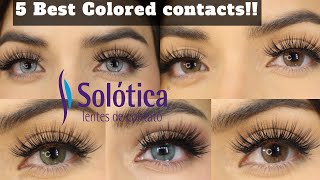 5 BEST NATURAL COLORED CONTACT LENSES FROM SOLOTICA NATURAL COLORS [upl. by Richter]