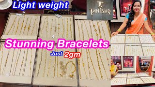 Just 2gm stunning Bracelets  Tanishq latest light wt gold bracelet Collections Bracelet Swati nag [upl. by Liana100]