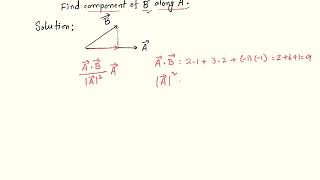 component of a vector along another vector [upl. by Saito429]