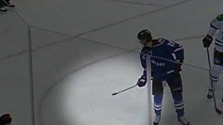 Nathan MacKinnon catches puck on his stick [upl. by Redneval]