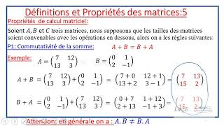 Calcul Matriciel Partie II [upl. by Fujio113]