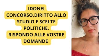 Graduatoria per IDONEI Ore diritto allo studio Rispondo alle vostre DOMANDE [upl. by Nnaaras]