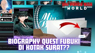 Hellish Blizzard Fubuki Biography Quest Lokasi Rahasia Dimail  One Punch Man World [upl. by Mia]