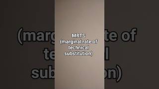 marginal rate of technical substitution economics economics shorts [upl. by Letisha]