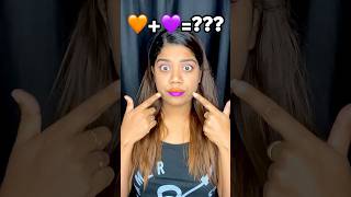 Crazy Lipstick Mixing Technique 🧡💜😳❓❓❓shorts makeuphacks trendingshorts [upl. by Tterrej465]