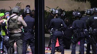 MultiAgency Police Response to A Protest in Beverly Hills [upl. by Ahsekyt]