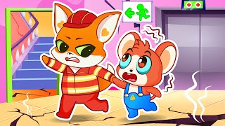 A Big Earthquake 🌎 Cheesy Learns Safety Tips in Natural Disasters  Lovely Cheesy Kids Songs [upl. by Wolf536]