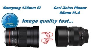 Carl Zeiss Planar image quality versus Samyang image quality  85mm vs 135mm [upl. by Salesin]