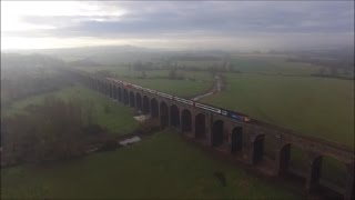 Harringworth Viaduct East Midlands Trains Diversions 8th January 2017 [upl. by Gahl423]