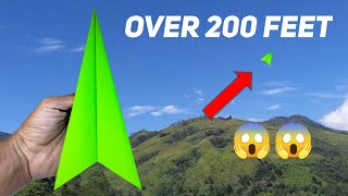 Paper Planes 200 FEET How To Make Paper Airplane That Flies Far [upl. by Elie]