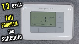 HONEYWELL Home T3  Program a HEAT amp Cool SCHEDULE  Programmable Digital Thermostat [upl. by Nosnev]