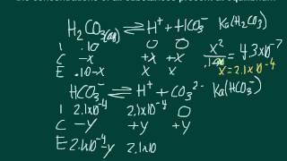 11 finding pH and concentrations in diprotic acids [upl. by Hbaruas]