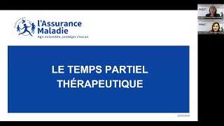 Webinaire employeurs quotLe temps partiel thérapeutiquequot 22 février 2024 [upl. by Ahsemed240]