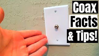 COAX CABLE FACTS SAFETY amp DOS amp DONTS COAX OUTLET INSTALLATION  HOW TO [upl. by Ardnoyek]