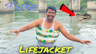 We made life jacket with five rupees Kurkure packets how to make life jacket in Telugu  mr mahesh￼ [upl. by Terr]