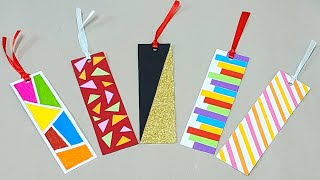 5 Easy Paper Bookmarks DIY Bookmarks [upl. by Ora]