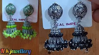 new design mein colour jhumka  Letest Designer earrings jhumka Rakeshroshandi1hd [upl. by Adnohryt]